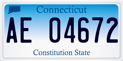 CT license plate AE04672