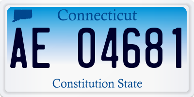 CT license plate AE04681