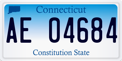 CT license plate AE04684