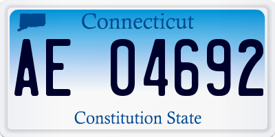 CT license plate AE04692