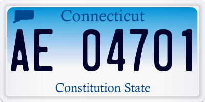 CT license plate AE04701