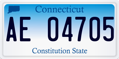 CT license plate AE04705