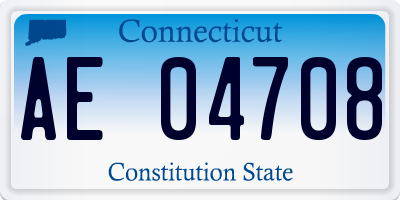 CT license plate AE04708