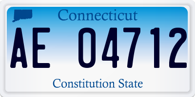 CT license plate AE04712