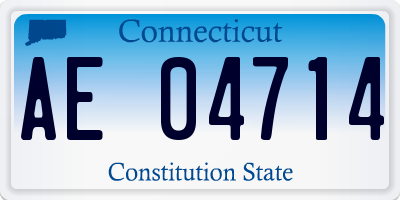 CT license plate AE04714
