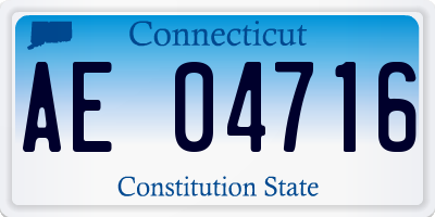 CT license plate AE04716