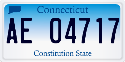 CT license plate AE04717