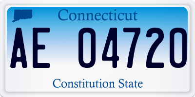 CT license plate AE04720