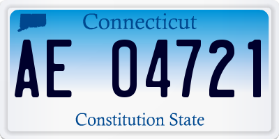 CT license plate AE04721