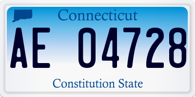 CT license plate AE04728