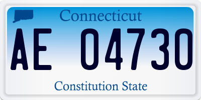 CT license plate AE04730