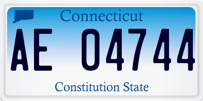CT license plate AE04744