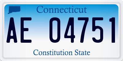 CT license plate AE04751