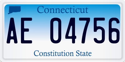 CT license plate AE04756
