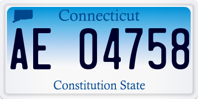 CT license plate AE04758