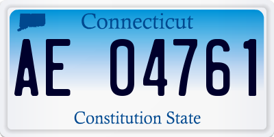 CT license plate AE04761