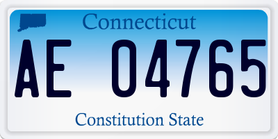 CT license plate AE04765