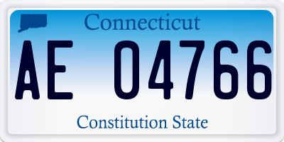 CT license plate AE04766