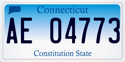 CT license plate AE04773