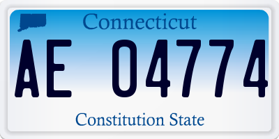 CT license plate AE04774