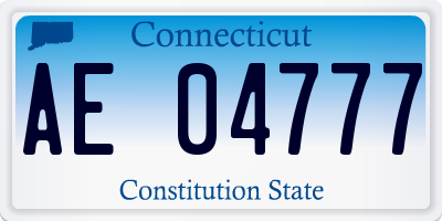 CT license plate AE04777