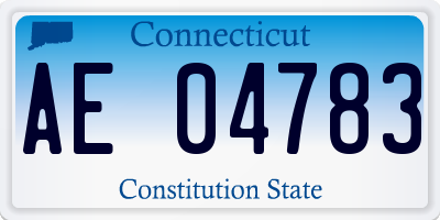 CT license plate AE04783