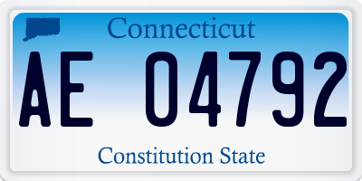 CT license plate AE04792