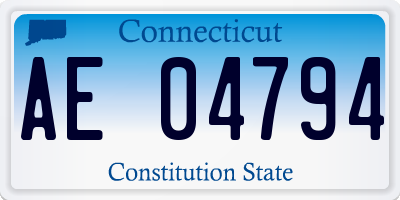 CT license plate AE04794