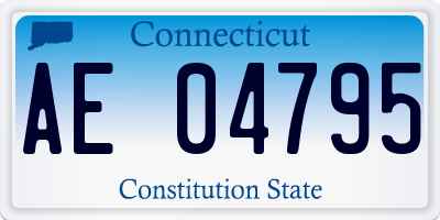 CT license plate AE04795