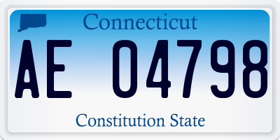 CT license plate AE04798