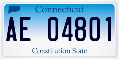 CT license plate AE04801