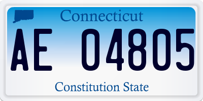 CT license plate AE04805