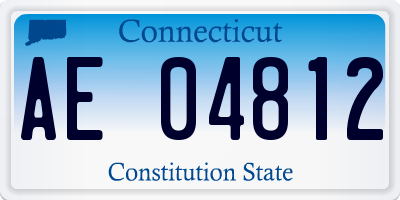CT license plate AE04812