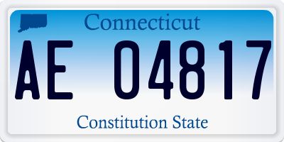 CT license plate AE04817