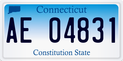 CT license plate AE04831