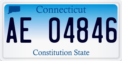 CT license plate AE04846