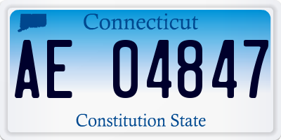 CT license plate AE04847