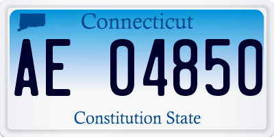 CT license plate AE04850