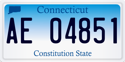CT license plate AE04851