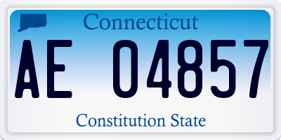 CT license plate AE04857