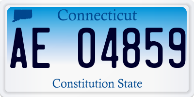 CT license plate AE04859