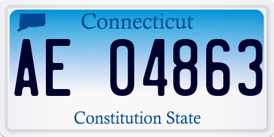 CT license plate AE04863