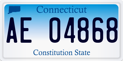 CT license plate AE04868