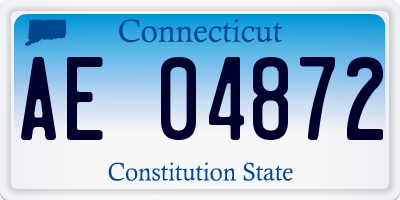 CT license plate AE04872