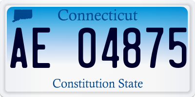 CT license plate AE04875