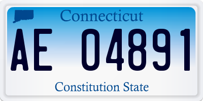 CT license plate AE04891