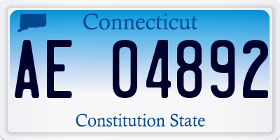 CT license plate AE04892