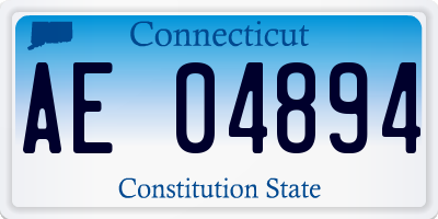 CT license plate AE04894