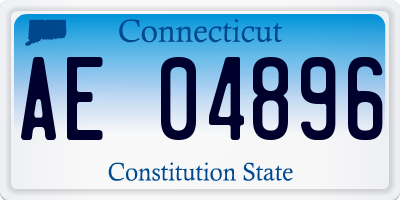 CT license plate AE04896