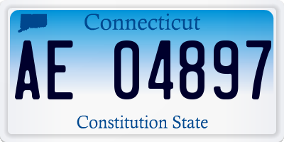 CT license plate AE04897